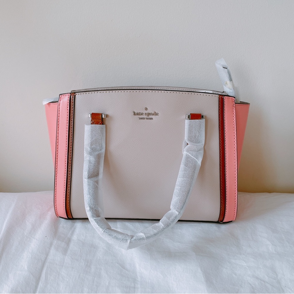 kate spade patterson drive small geraldine satchel crossbody warm beige/multi